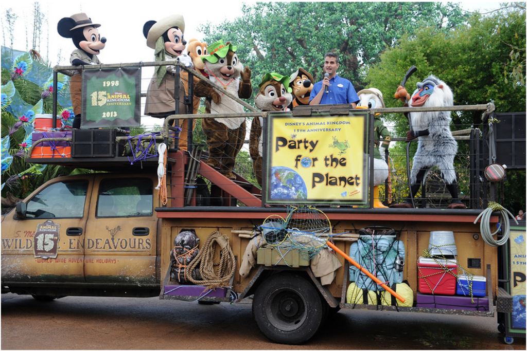 Disney’s Animal Kingdom, the fourth theme park built at the Walt Disney World Resort, will celebrate its 15th anniversary today, April 22, which also happens to be Earth Day.