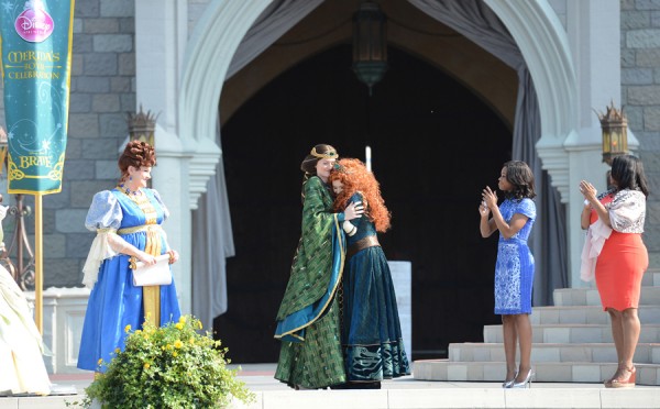 Merida, the heroine from the Disney●Pixar film, “Brave,” was officially welcomed into Disney royalty earlier today in a ceremony held at Cinderella Castle at Magic Kingdom Park.