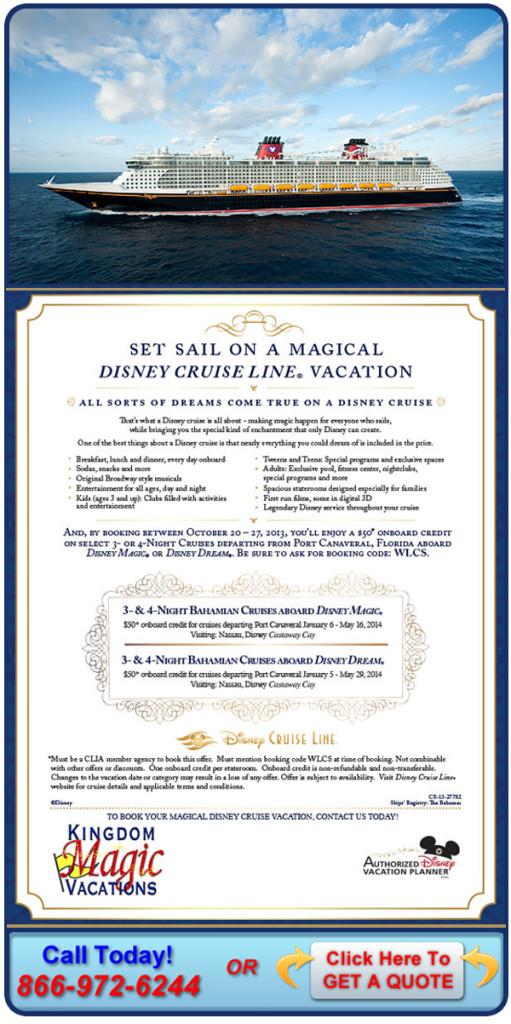 Disney Cruise Line Takes Part In World's Largest Cruise Sale