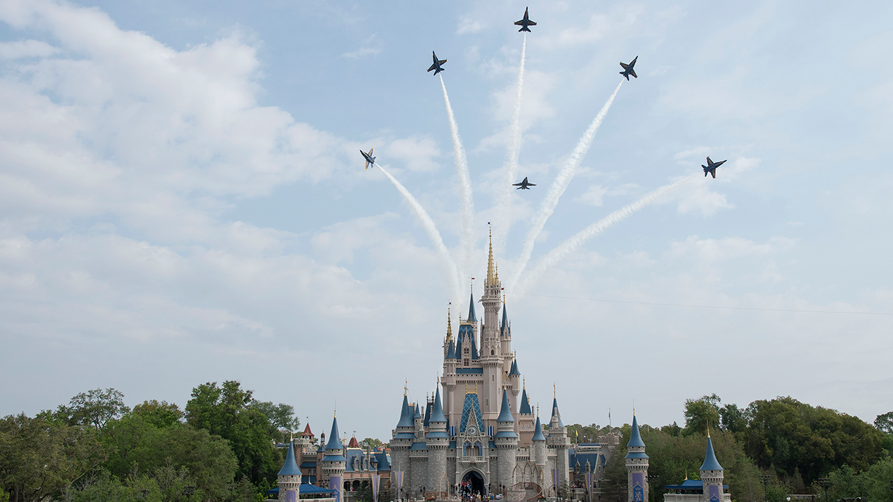 U.S. Navy Blue Angels Perform ‘Magical’ Flyovers at Magic Kingdom Park